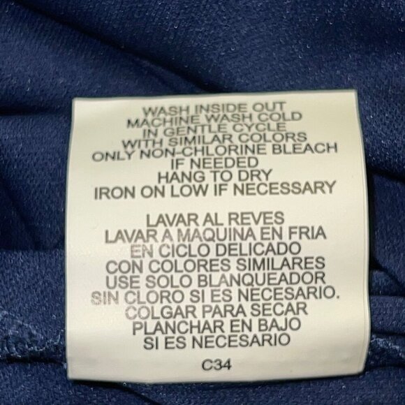 NEW! Luxology Dress Navy Blue Crepe Cold Shoulder Embroidered Dress Women's  18 - Picture 10 of 10